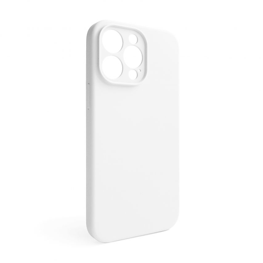 Case Full Silicone for Apple iPhone 15 Pro Max white (09) closed camera (without logo)