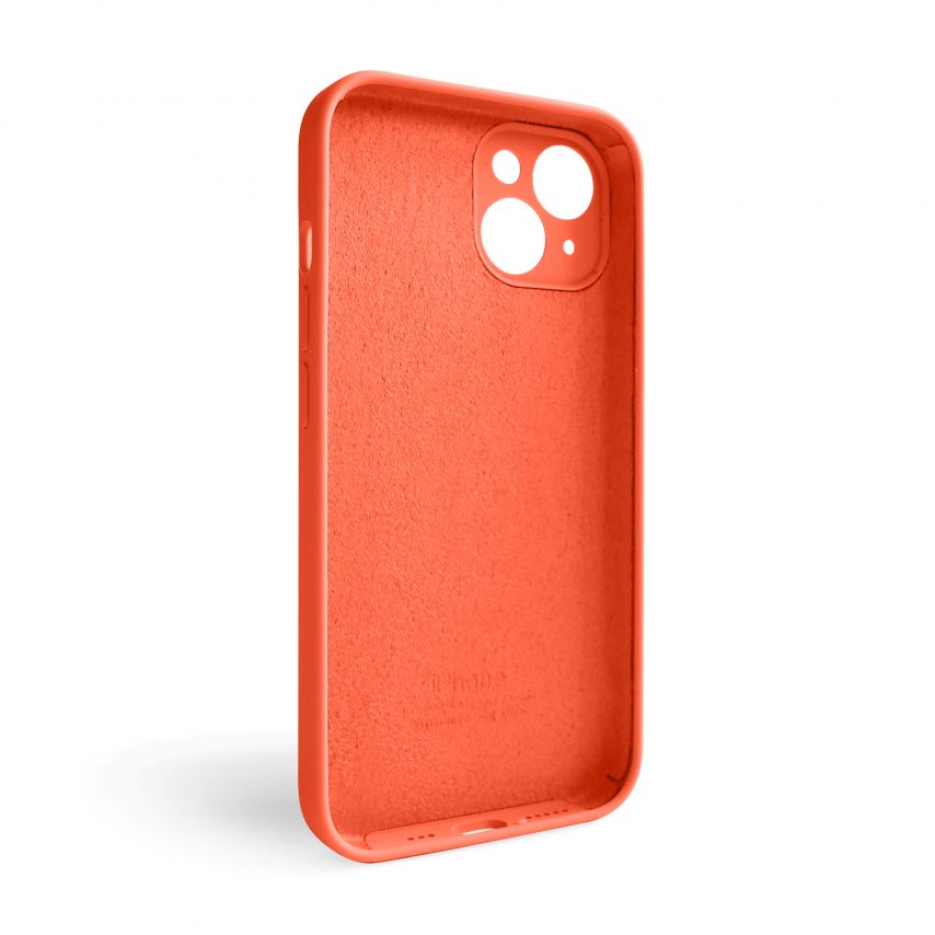 Hülle Full Silicone für Apple iPhone 14 orange (13) geschlossen Kamera (ohne Logo)