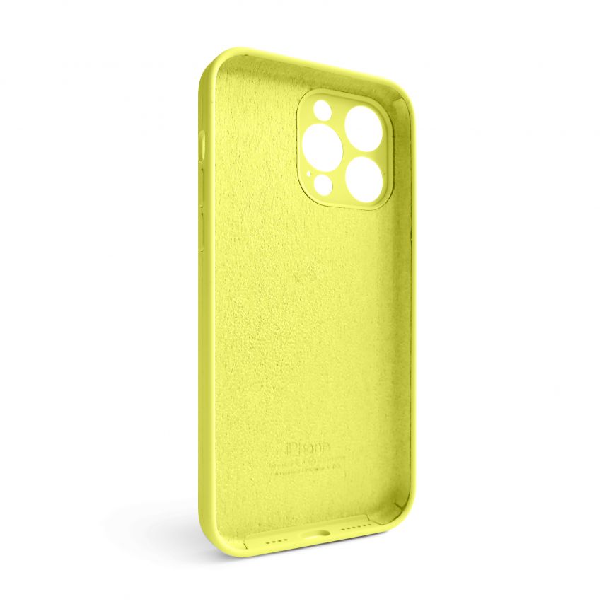 Case Full Silicone for Apple iPhone 15 Pro Max flash lime (41) closed camera (without logo)