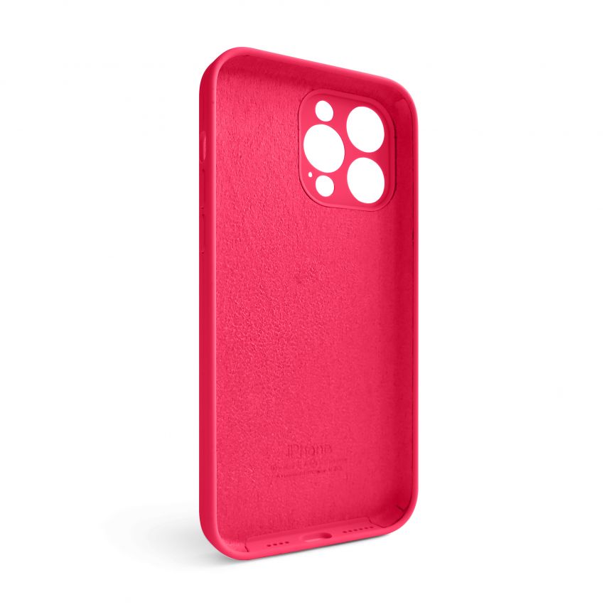 Case Full Silicone for Apple iPhone 15 Pro Max (38) shiny pink closed camera (without logo)