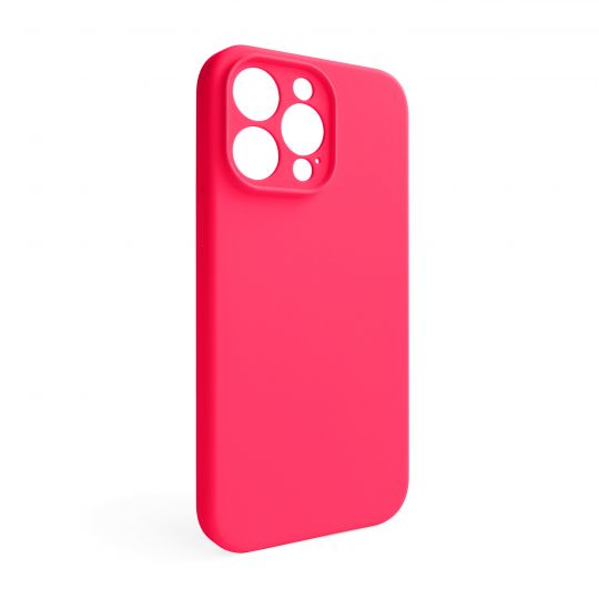 Hülle Full Silicone für Apple iPhone 15 Pro Max (38) glänzendes rosa geschlossen Kamera (ohne Logo)