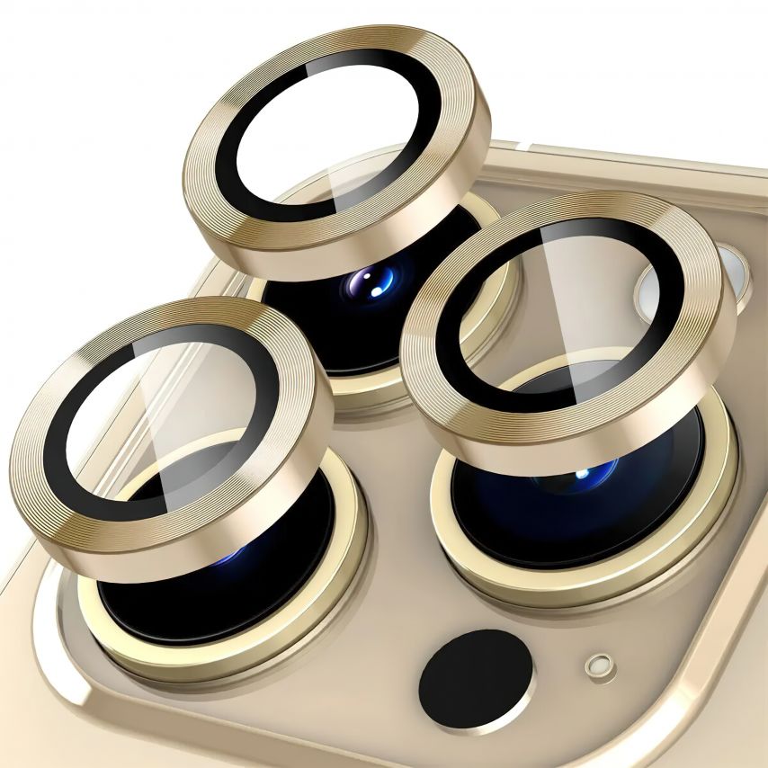 CD LINE Camera Lens Protection for Apple iPhone 13, 13 mini gold