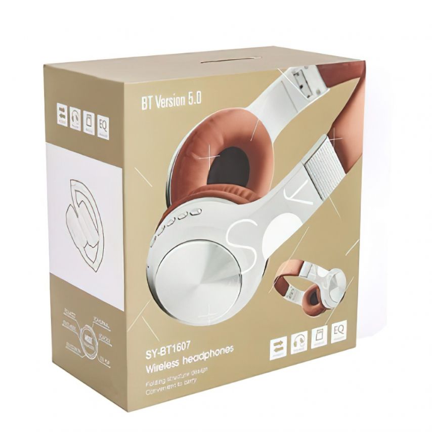 Bluetooth Headphones SY-BT1607 brown/grey