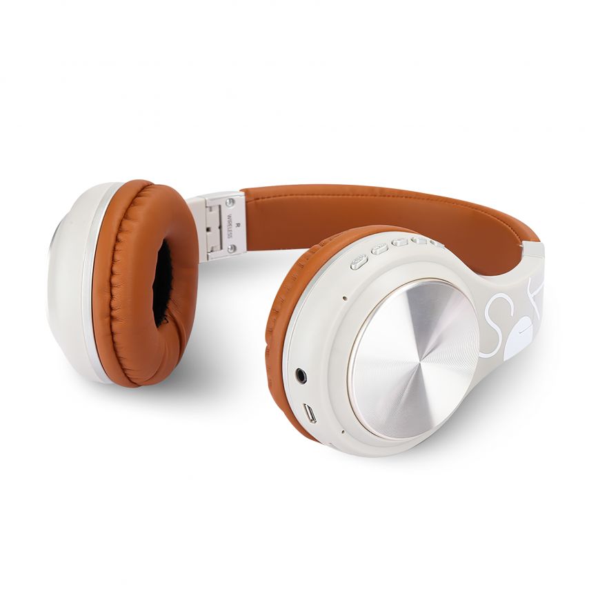 Bluetooth Headphones SY-BT1607 brown/grey