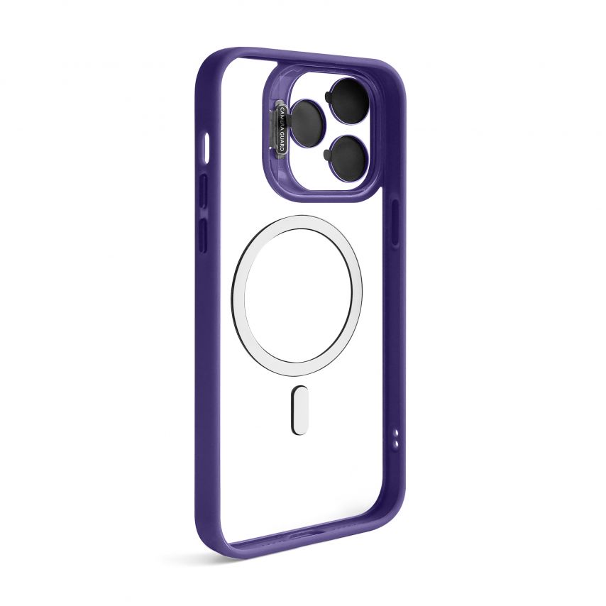 Case with MagSafe for Apple iPhone 14 Pro Max with stand and camera protection violet (02)
