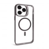 Case with MagSafe for Apple iPhone 14 Pro with stand and camera protection light grey (06)