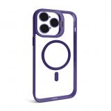 Case with MagSafe for Apple iPhone 14 Pro with stand and camera protection violet (02)