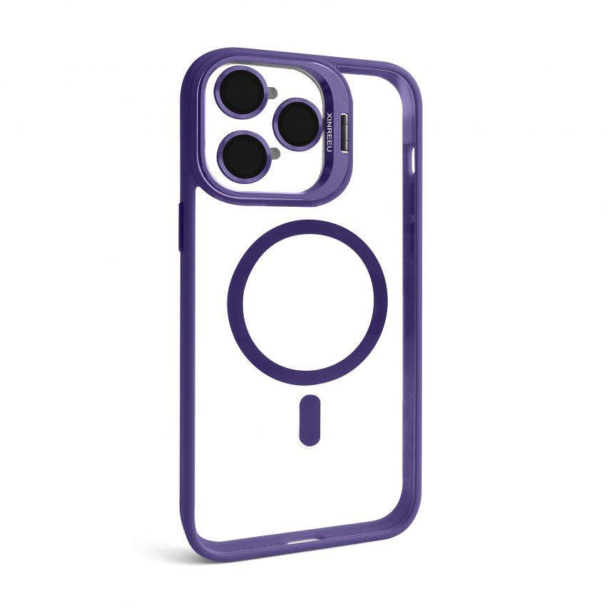 Case with MagSafe for Apple iPhone 14 Pro with stand and camera protection violet (02)