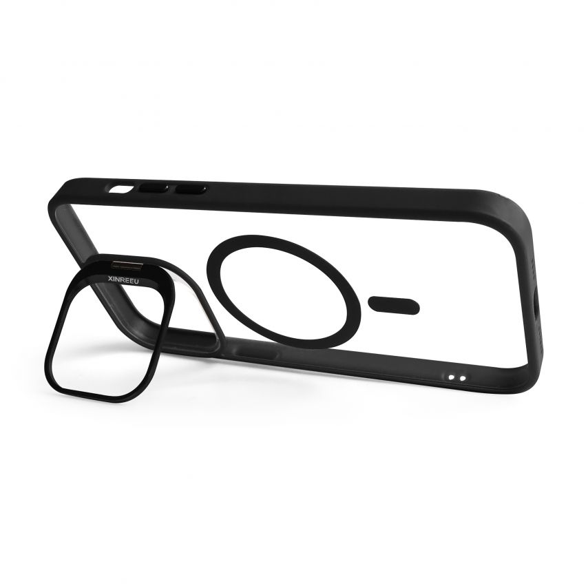 Hülle mit MagSafe für Apple iPhone 14 Pro Max mit Ständer und Kameraschutz black (03)