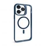 Case with MagSafe for Apple iPhone 14 Pro Max with stand and camera protection dark blue (04)