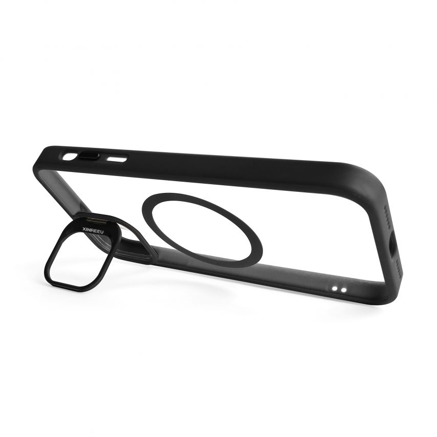 Case with MagSafe for Apple iPhone 11 with stand and camera protection black (03)