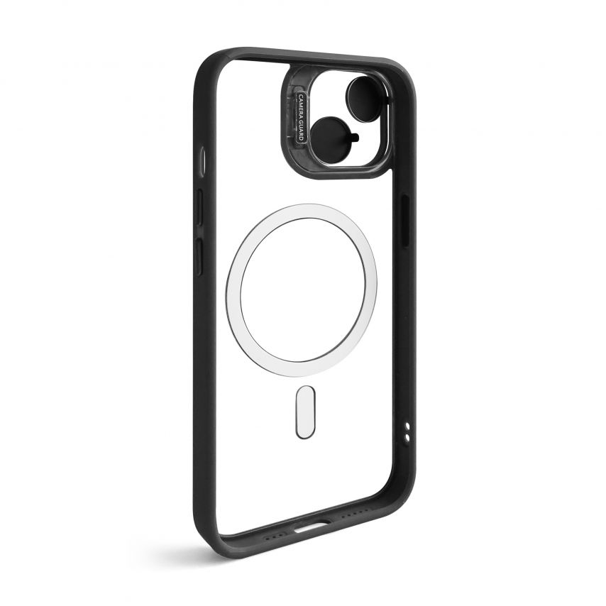 Case with MagSafe for Apple iPhone 13 with stand and camera protection black (03)