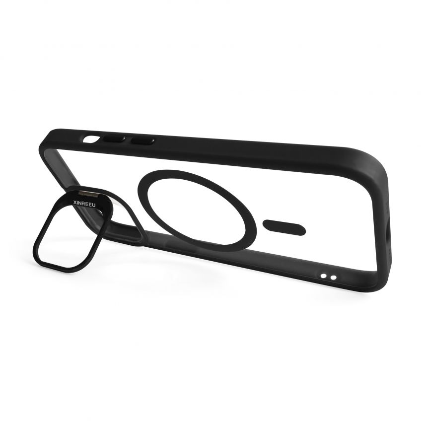 Case with MagSafe for Apple iPhone 13 with stand and camera protection black (03)