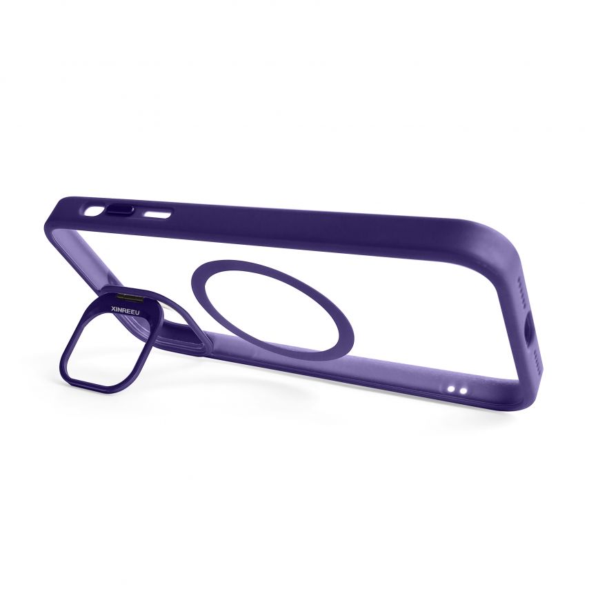 Coque avec MagSafe pour Apple iPhone 11 avec support et protection pour les caméras violet (02)