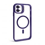 Coque avec MagSafe pour Apple iPhone 11 avec support et protection pour les caméras violet (02)