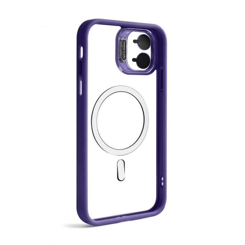 Coque avec MagSafe pour Apple iPhone 11 avec support et protection pour les caméras violet (02)