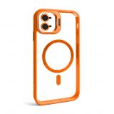 Case with MagSafe for Apple iPhone 11 with stand and camera protection orange (07)