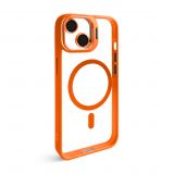 Coque avec MagSafe pour Apple iPhone 13 avec support et protection pour les caméras orange (07)