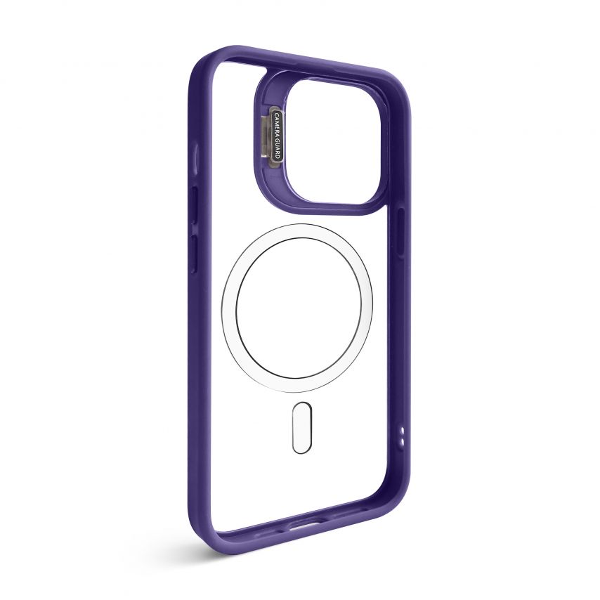 Case with MagSafe for Apple iPhone 13 Pro with stand and camera protection violet (02)