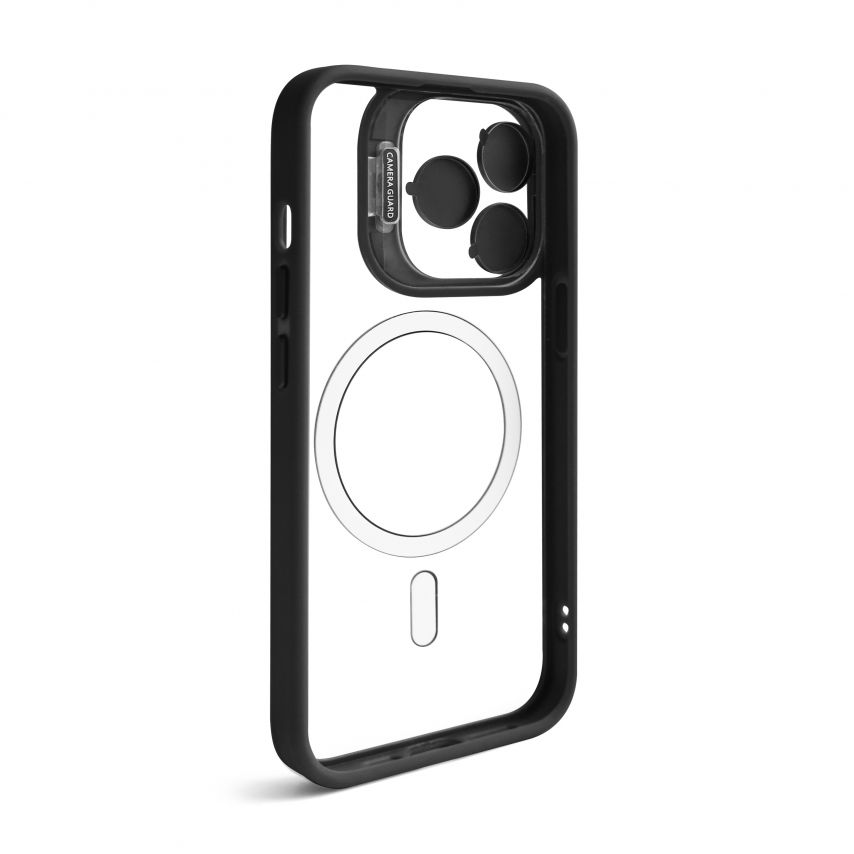 Hülle mit MagSafe für Apple iPhone 13 Pro Max mit Ständer und Kameraschutz black (03)