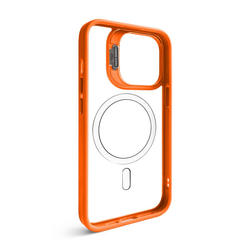 Coque avec MagSafe pour Apple iPhone 13 Pro avec support et protection pour les caméras orange (07)