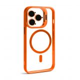 Coque avec MagSafe pour Apple iPhone 13 Pro avec support et protection pour les caméras orange (07)