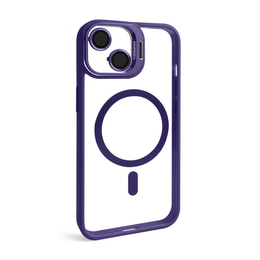 Coque avec MagSafe pour Apple iPhone 12 avec support et protection pour les caméras violet (02)
