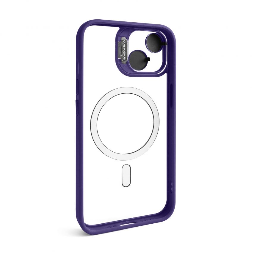 Coque avec MagSafe pour Apple iPhone 12 avec support et protection pour les caméras violet (02)