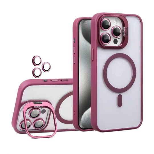 Case with MagSafe for Apple iPhone 12 with stand and camera protection borde