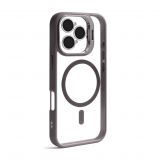 Case with MagSafe for Apple iPhone 15 Pro Max with stand and camera protection light grey (06)