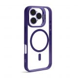 Coque avec MagSafe pour Apple iPhone 15 Pro Max avec support et protection pour les caméras violet (02)