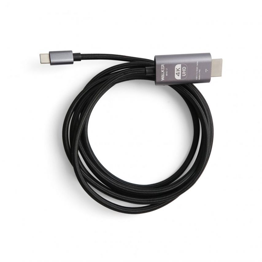 Cable WALKER WHD-57 HDMI to Type-C 2m gray