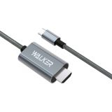 Kabel WALKER WHD-57 HDMI to Type-C 2m grau