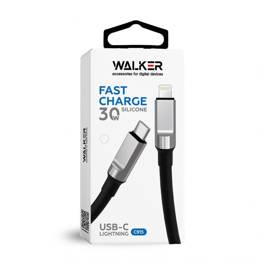 Cable WALKER C915 Type-C to Lightning black