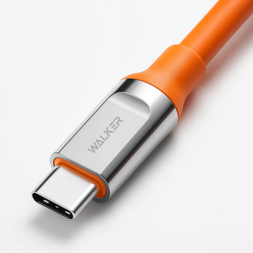 Cable WALKER C915 Type-C to Type-C orange
