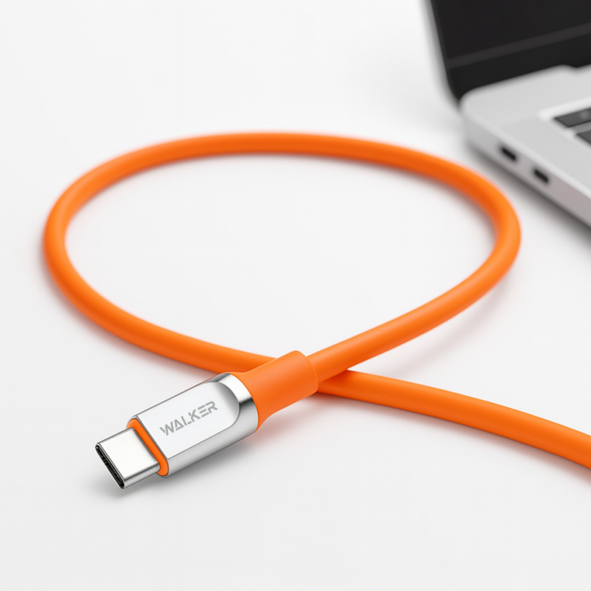 Cable WALKER C915 Type-C to Type-C orange