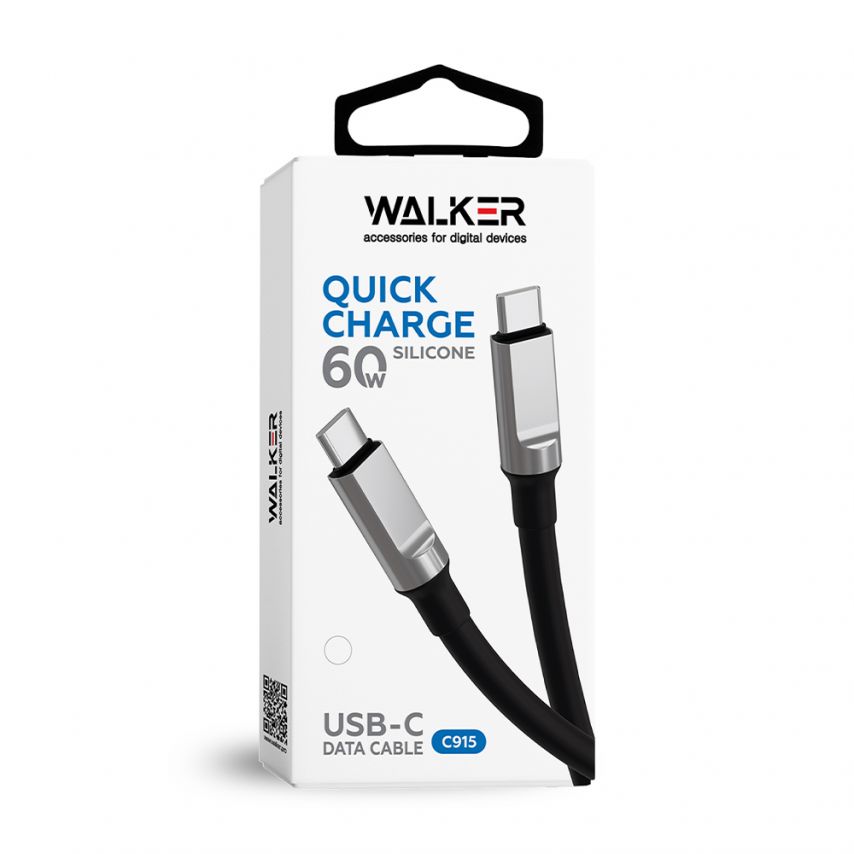 Cable WALKER C915 Type-C to Type-C white