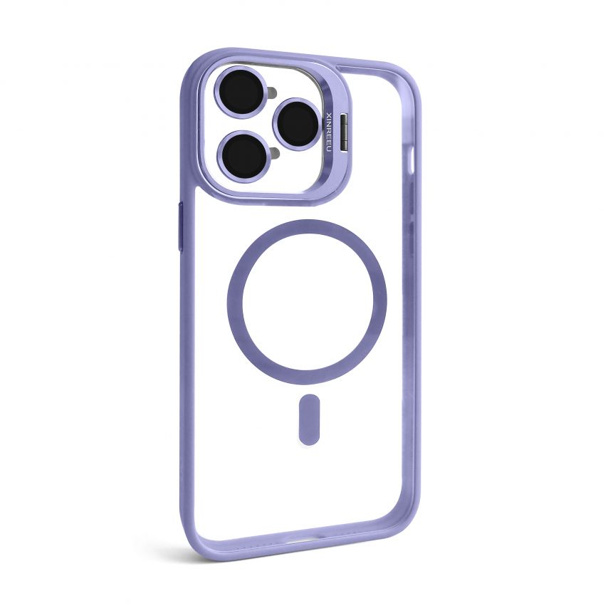 Case with MagSafe for Apple iPhone 14 Pro with stand and camera protection lilac (08)