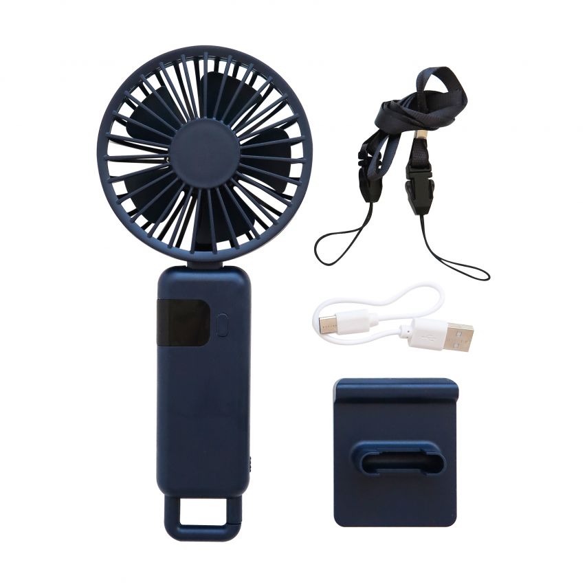 Ventilateur portable Y-07 1200mAh bleu foncй