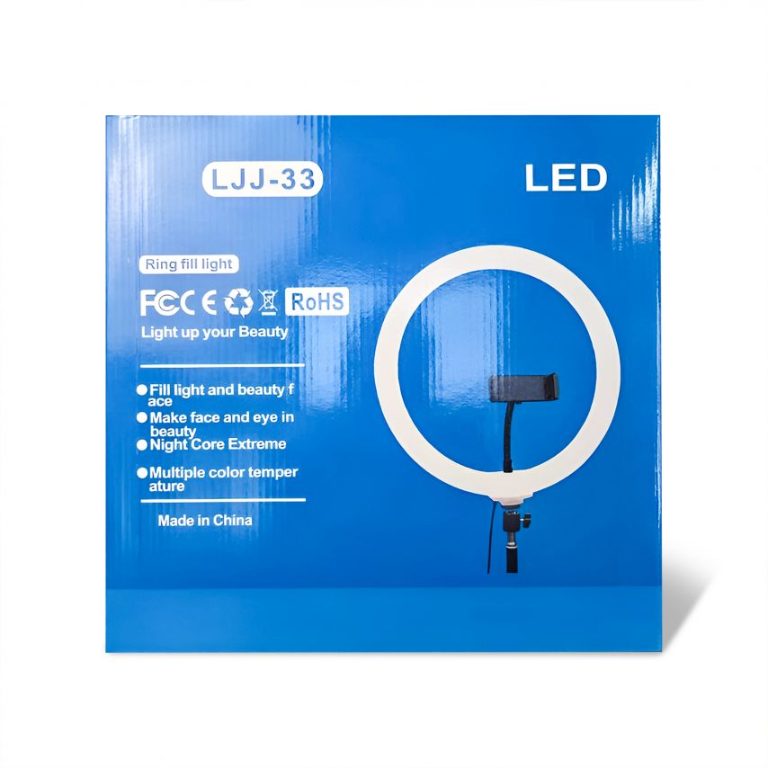 Lampe annulaire M-33 (32cm) pour 1 téléphone + trépied