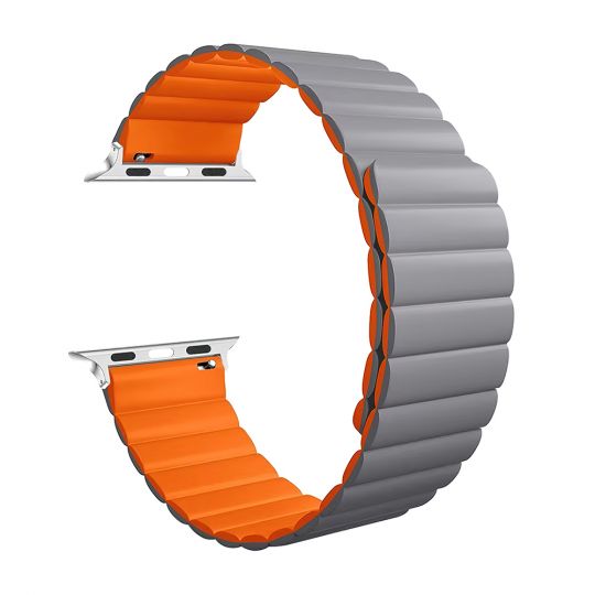 Armband für Apple Watch RYBAWSM01 38/40/41mm grau-orange