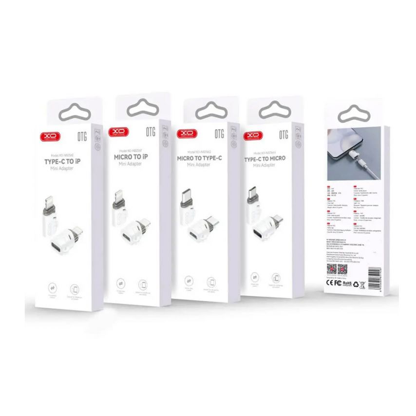 Adapter XO NB256E Type-C to Lightning white