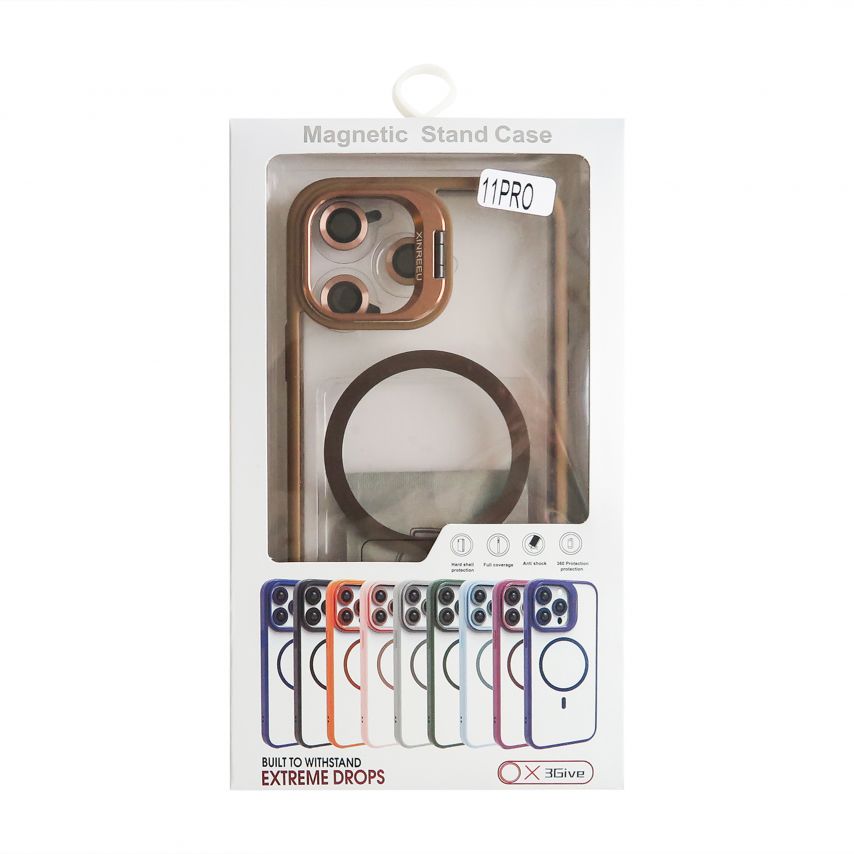 Coque avec MagSafe pour Apple iPhone 11 Pro avec support et protection pour les caméras noir (03)