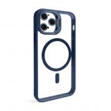 Case with MagSafe for Apple iPhone 11 Pro with stand and camera protection dark blue (04)