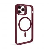 Case with MagSafe for Apple iPhone 11 Pro with stand and camera protection bordo (05)