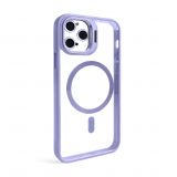 Case with MagSafe for Apple iPhone 12 Pro with stand and camera protection lilac (08)
