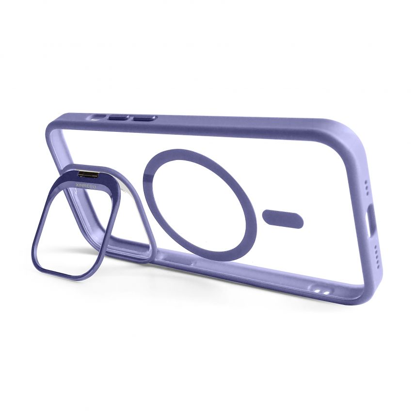 Coque avec MagSafe pour Apple iPhone 13 Pro avec support et protection pour les caméras lilas (08)