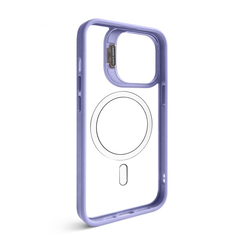 Coque avec MagSafe pour Apple iPhone 13 Pro avec support et protection pour les caméras lilas (08)