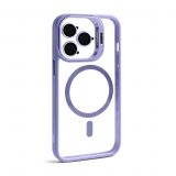 Coque avec MagSafe pour Apple iPhone 13 Pro avec support et protection pour les caméras lilas (08)