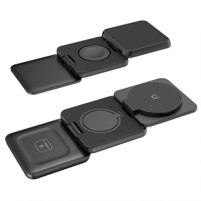Wireless Charger 3in1 WALKER WH-57 15W black